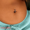 Piercing nombril anneau articulé en titane