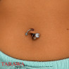 Piercing spiral cristal rond