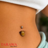 Piercing Nombril oeil du Tigre - Piercing Acier chirurgical - Tarawa.com
