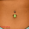 Piercing Nombril Pierre semi précieuse - Piercing Amazonite - Tarawa.com