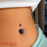 Piercing Nombril Pierre semi-préciseuse Soldalite griffée
