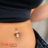 Piercing nombril goutte 9mm or massif