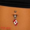 Piercing nombril drapeau du Canada