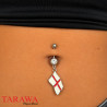 Piercing nombril drapeau de l'Angletere