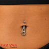 Piercing nombril fermeture éclair