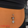 Piercing nombril losange
