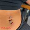 Piercing nombril cerise