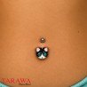 Piercing nombril tête de chat