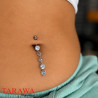 Piercing Nombril multi cœurs