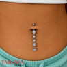 Piercing Nombril multi cœurs