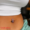 Piercing nombril inversé 5 cristaux