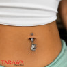 Piercing nombril éléphant fantaisie et strass