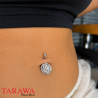 Piercing nombril Fleur multi strass