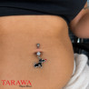 Piercing nombril chien pendant - Tarawa.com