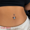 piercing nombril argent classique