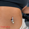 Piercing nombril fée inversé argent