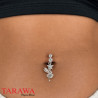 Piercing nombril fée inversé argent