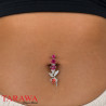 Piercing nombril fée inversé argent