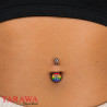 Piercing nombril symbole de la femme Gay Pride