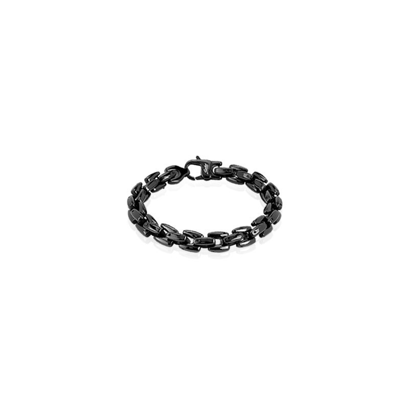 Bracelet rock pour homme en acier chirurgical inoxydable de couleur noir