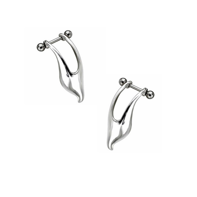 Piercing oreille Hélix cartilage oreille motif bouclier long pendant en acier chirurgical