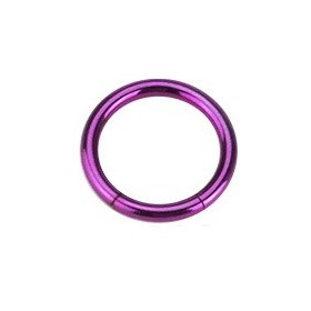 piercing anneau  segment 1.2 mm de diamètre en titane couleur violet