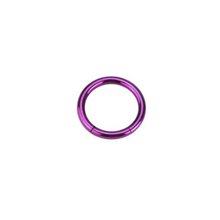 piercing anneau  segment 1.2 mm de diamètre en titane couleur violet