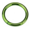 piercing anneau  segment 1.2 mm de diamètre en titane couleur vert titane