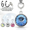 Add-on piercing interchangeable en cristal de couleur