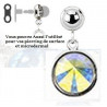 Add-on piercing interchangeable en cristal de couleur blanc pour microdermal