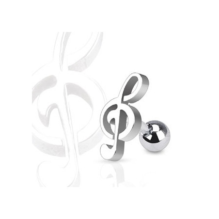 Piercing oreille motif clef de sol tragus cartilage piercing oreille en acier chirurgical de qualité