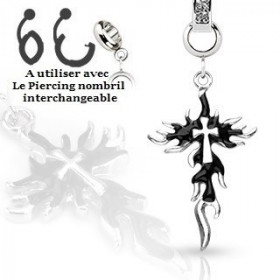 Piercing  interchangeable Croix en feu bijou accessoires pour nombril pas cher