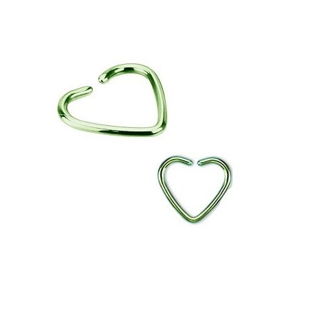 Piercing anneau pour oreille en titane de couleur vert