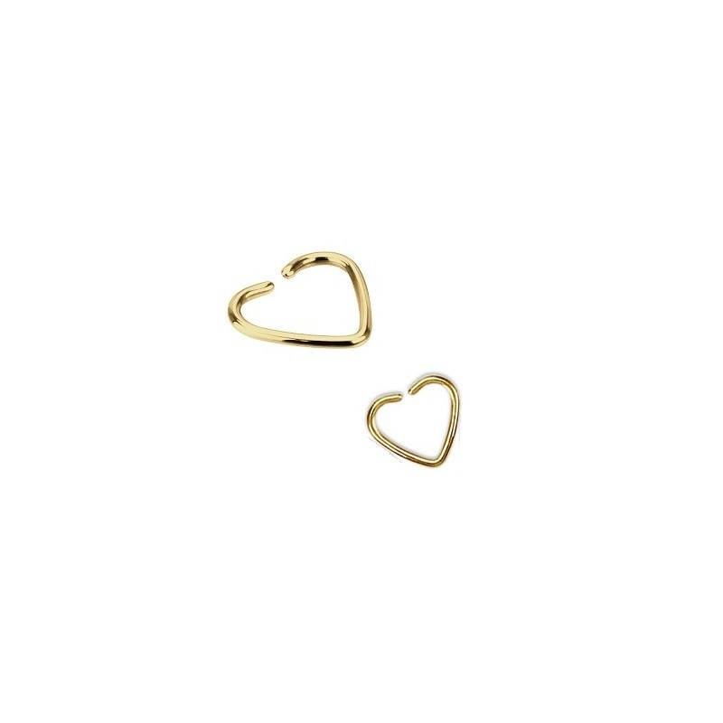 Piercing anneau pour oreille en titane de couleur or doré