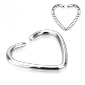 Piercing anneau pour oreille en titane motif coeur pour piercing tragus piercing hélix et cartillage