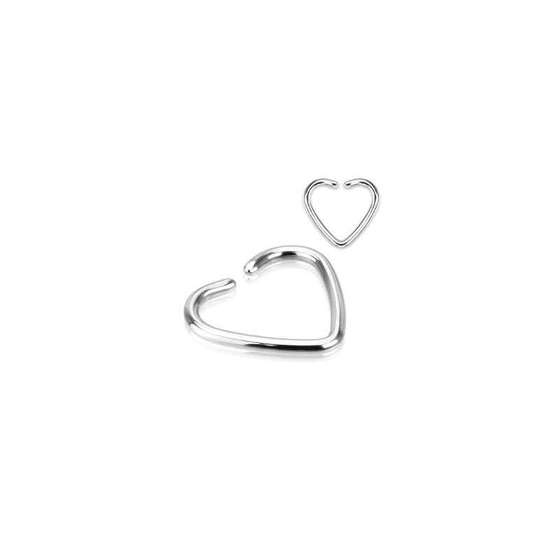 Piercing anneau pour oreille en titane motif coeur pour piercing tragus piercing hélix et cartillage