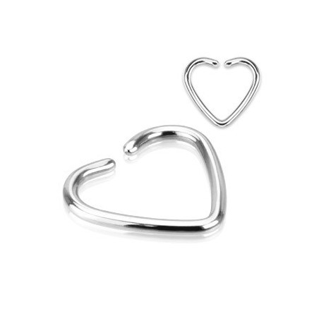 Piercing anneau pour oreille en titane motif coeur pour piercing tragus piercing hélix et cartillage