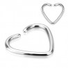 Piercing anneau pour oreille en titane motif coeur pour piercing tragus piercing hélix et cartillage