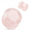 Plug en quartz rose taillé en facette plug écarteur d'oreille en pierre semi-précieuse pas cher