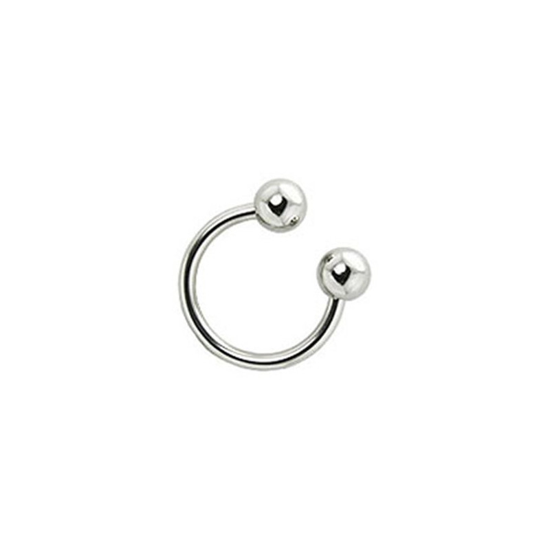 Piercing fer à cheval grande taille diamètre 3 mm en acier chirurgical