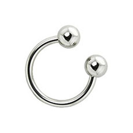 Piercing fer à cheval grande taille diamètre 3 mm en acier chirurgical