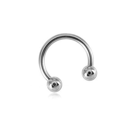 Piercing fer à cheval grande taille diamètre 3 mm en acier chirurgical pour prince albert