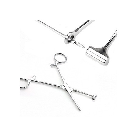 Pince professionnelle pour Piercing Tragus Type Forceps en inox médical inoxydable