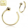 Piercing anneau pour le nez Or jaune 14 carats collection rock chic 