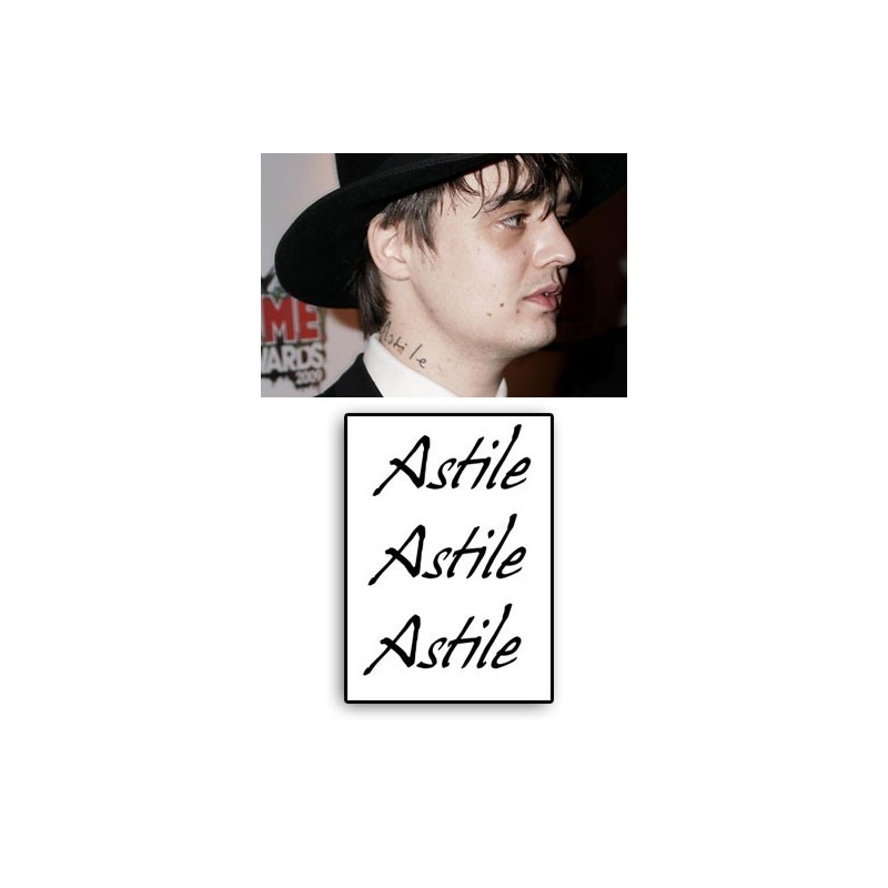 Pete Doherty tattoos temporaires Astile