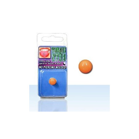 Faux piercing langue en acrylique fluo Phosphorescent Orange pas cher