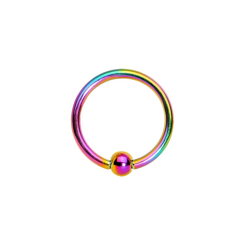 Piercing anneau 1.2 mm en titane anodisé fioul de couleur essence avec bille 3 mm pour cartilage et hélix Piercing anneau 1.2 mm en titane anodisé fioul de couleur essence avec bille 3 mm pour cartilage et hélix