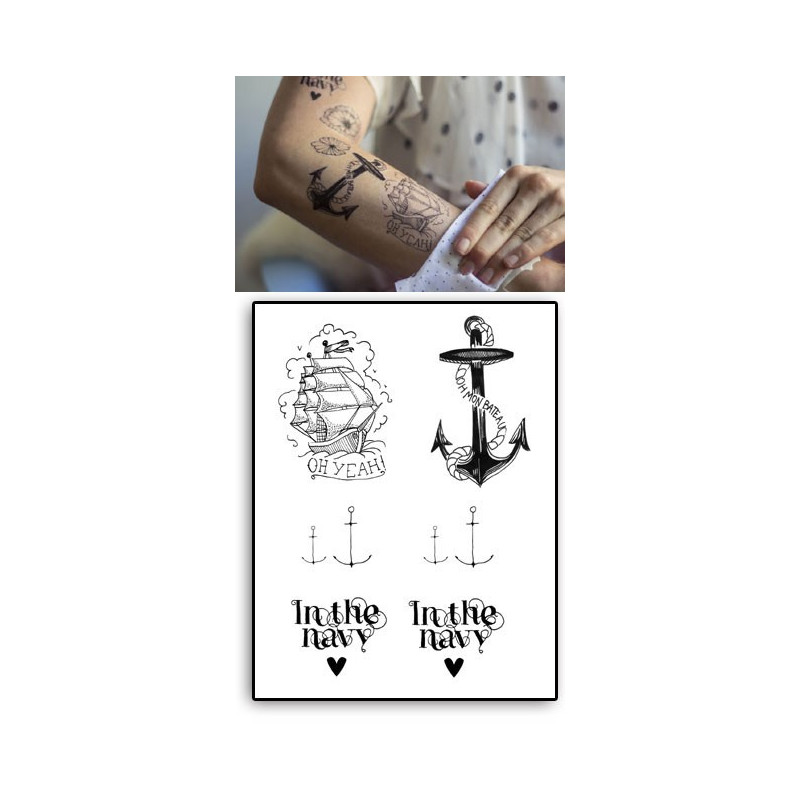 Tatouages Temporaires Ancre in the Navy