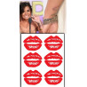 Demi Lovato Tattoos Levres bouche rouge