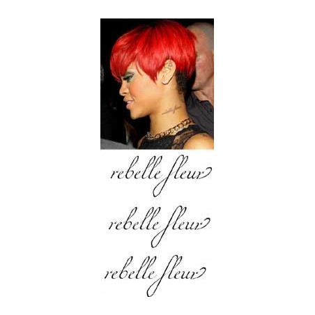 Rihanna Rebelle fleur Tattoo